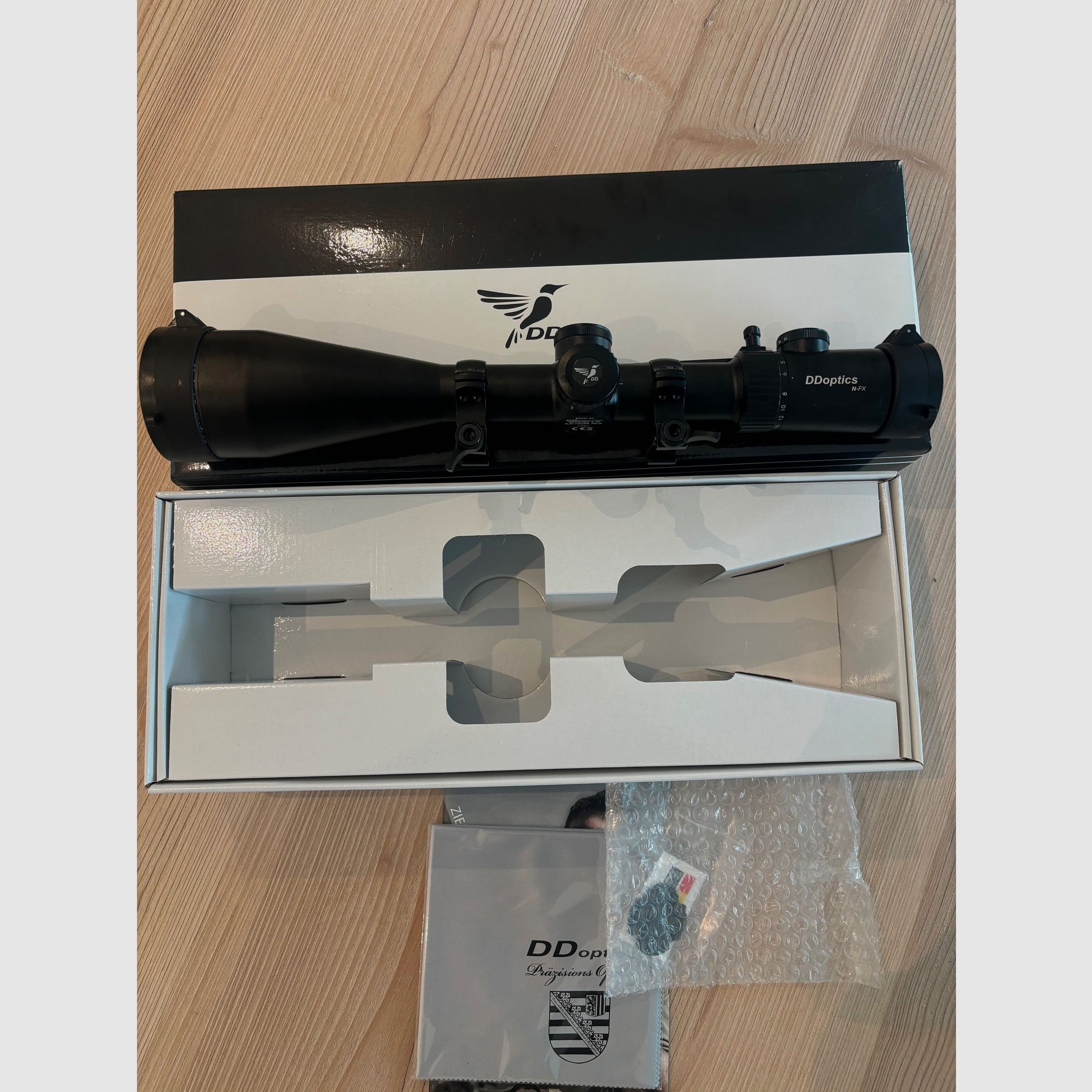 Zielfernrohr DDoptics Nighteagle V6 2,5-15x56, neuwertig , inkl. Schiene