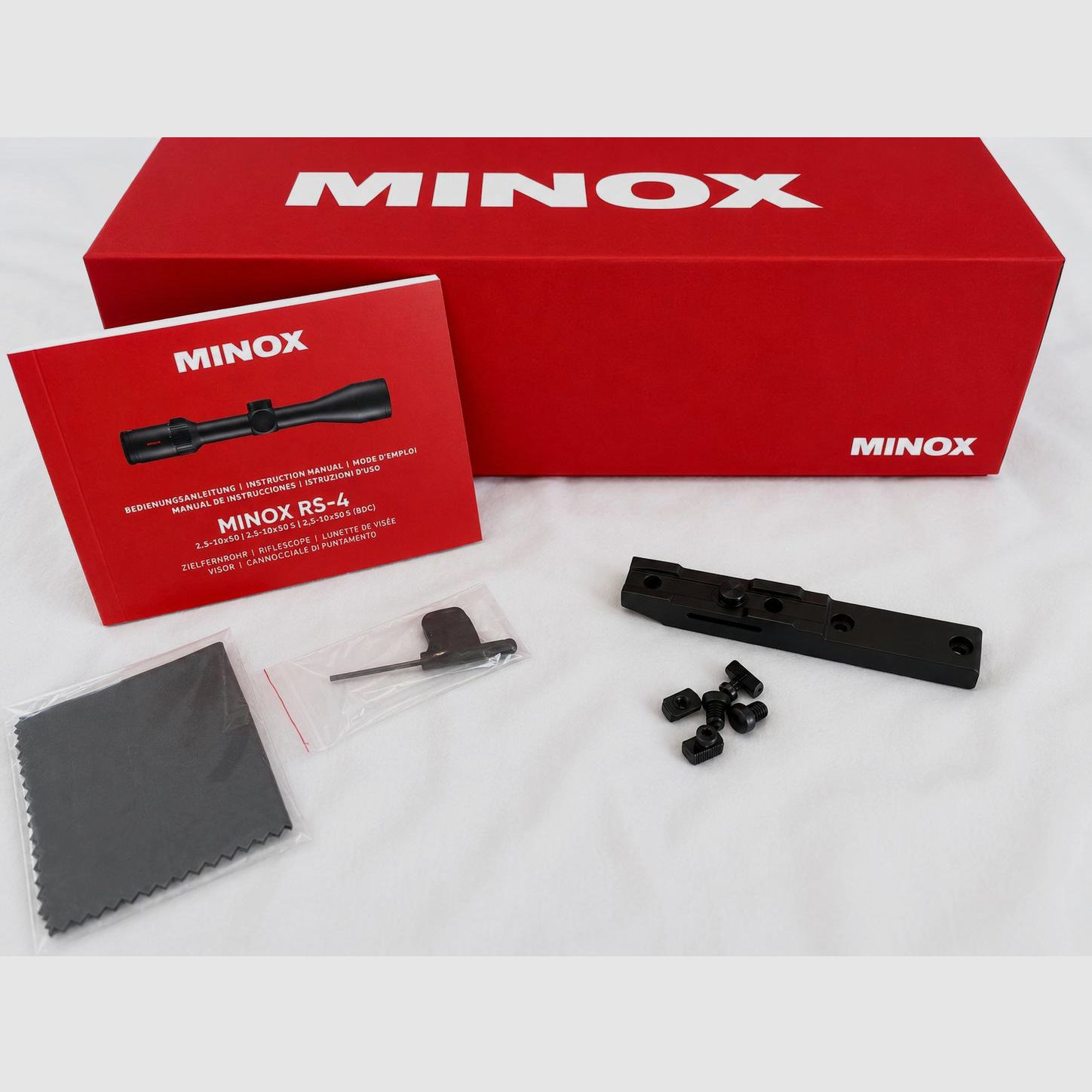 MINOX RS-4 2,5-10x50 Red Dot richtkijker incl. zadelmontage – nauwelijks gebruikt, Topstaat! Prijs VHB!