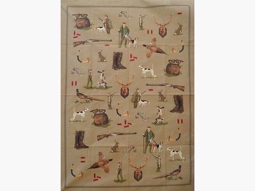 Lovergreen tablecloth design travel blanket with hunter motif