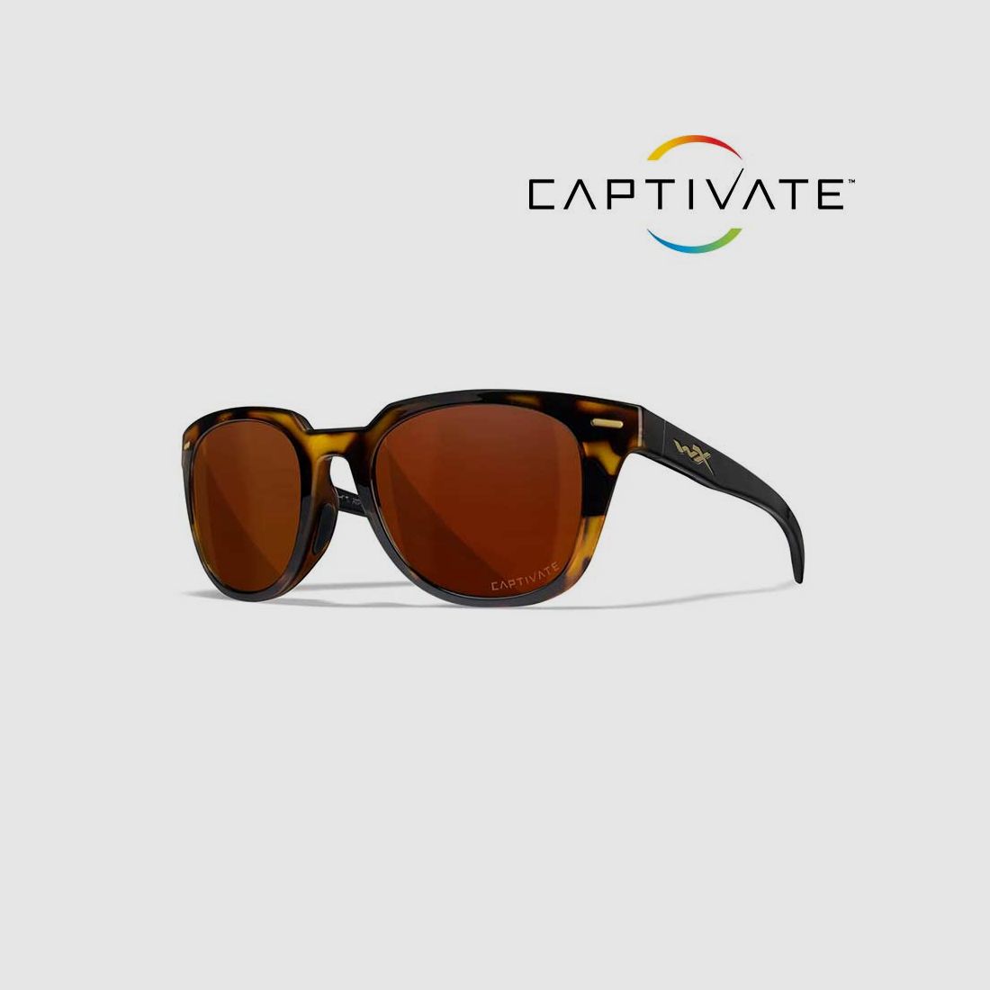 Occhiali sportivi polarizzati Wiley X ULTRA CAPTIVATE™ Polarized Copper Lenses Gloss Demi Brown/Gloss Black Frame, immagine 1 di 5