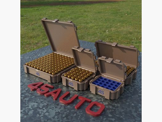 Boîte à munitions Filamelt / .45 ACP / 'couvercle rabattable' / boîte de cartouches, boîte à munitions