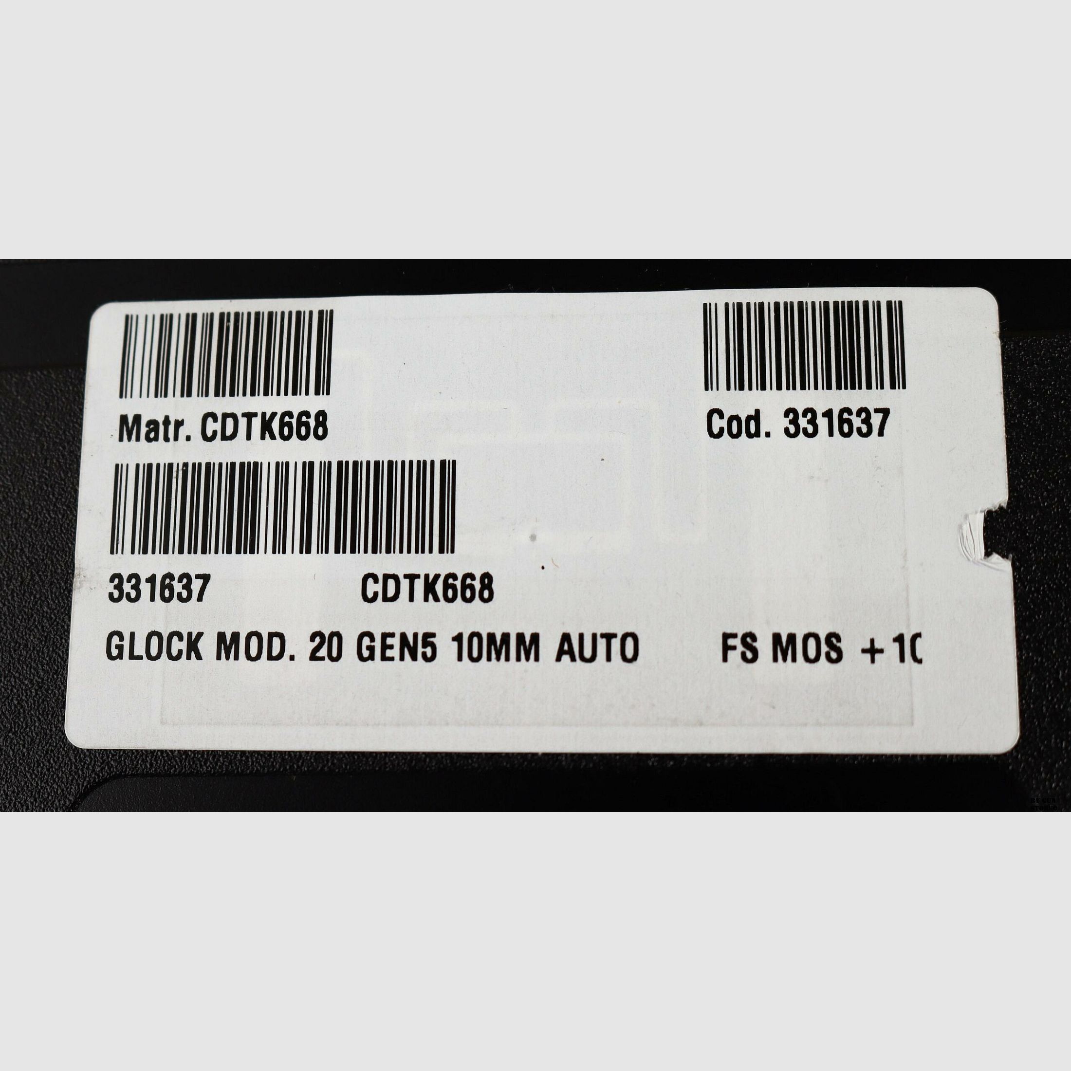 Pistole Glock mod. 20 GENV FS MOS Kal. 10 mm Auto, Bild 5 von 5