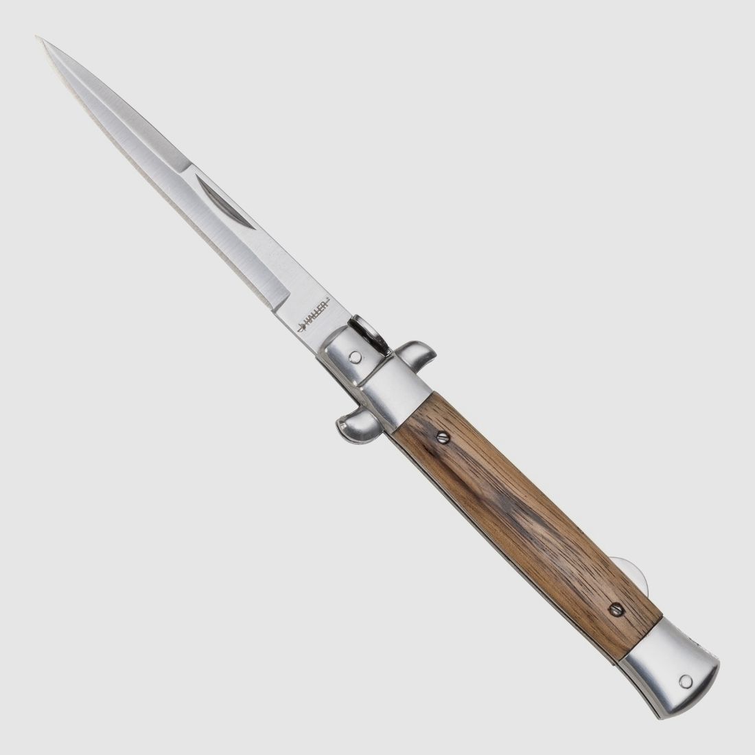 Taschenmesser Stiletto Zweihand Zebraholz §42a konform legal führen