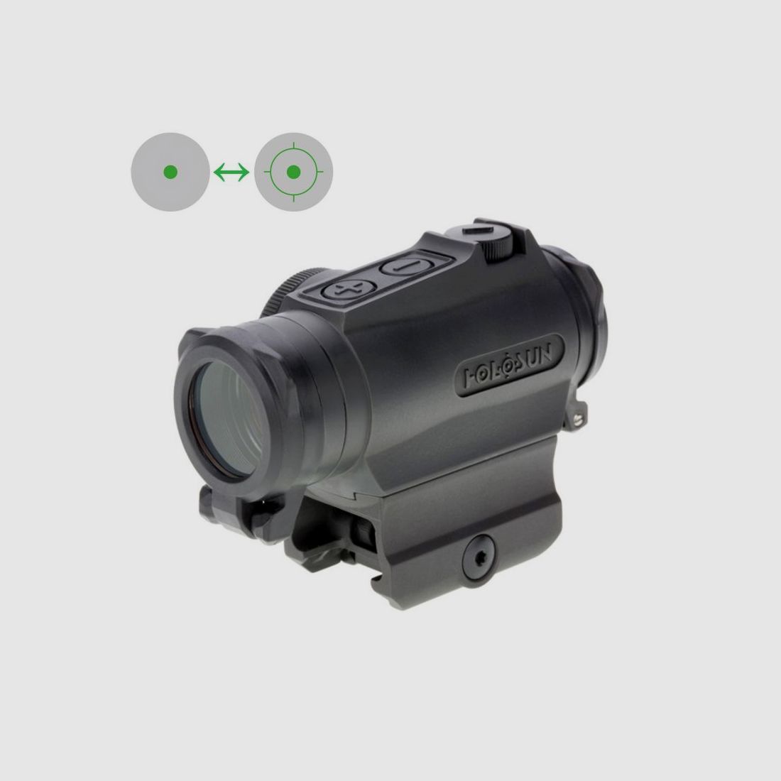 Holosun Reflexvisier HE515G-T-GR mit grünem Wechselabsehen: 2MOA Dot & 65MOA Circledot, Bild 3 von 3