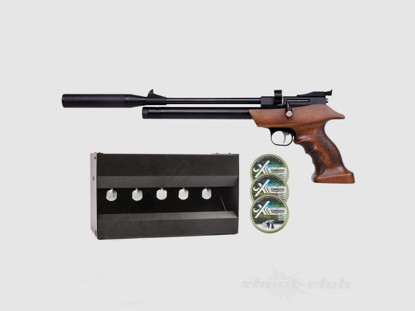 Diana Bandit Gen 2 Pressluftpistole 4,5mm Diabolos Plinking Set