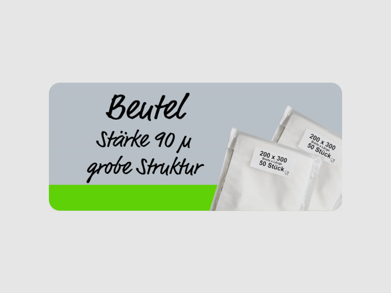 Vakuumbeutel (50 Stck) mit "krftiger Struktur" 90m -verschiedene Gren-