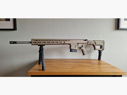 Aero Precision M5E1 FDE with stainless steel barrel in .308 Win (AR10, AR-10, Cerakote, Magpul)
