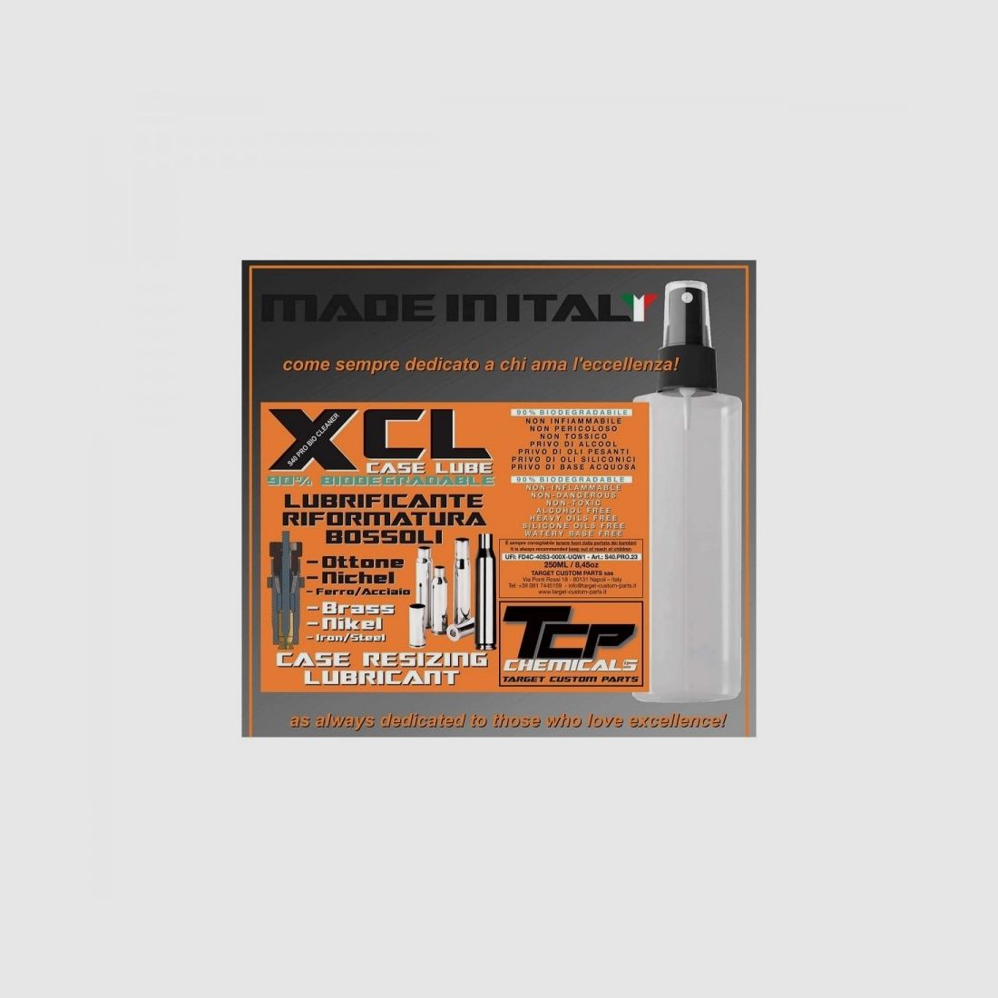 XCL Lubrificante Bossoli 250 ml - Target Custom Parts, immagine 2 di 2