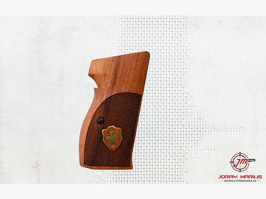 SIG P210 Holzgriffschale mit Schweizer Wappen