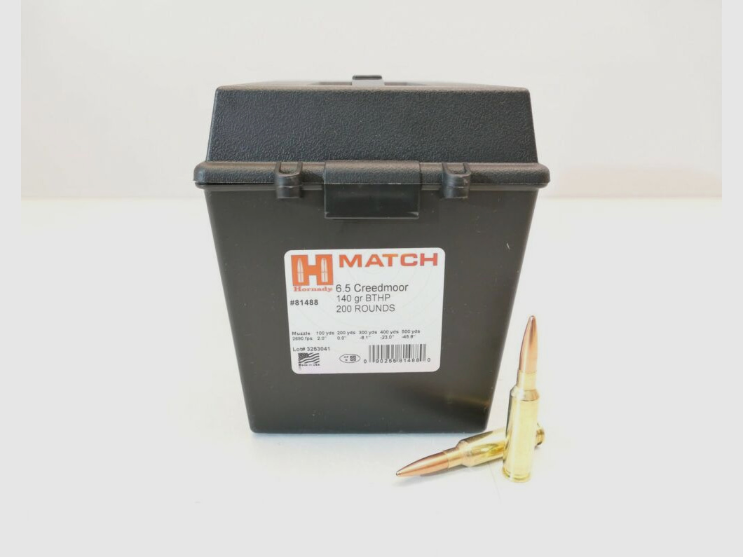 Hornady BTHP 9,1g/140grs à200 6,5 Creedmoor