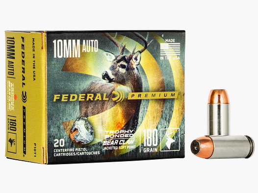 Federal Pistolenmunition Premium 10 mm Auto 11,7g Bonded Soft Point Vital Shok