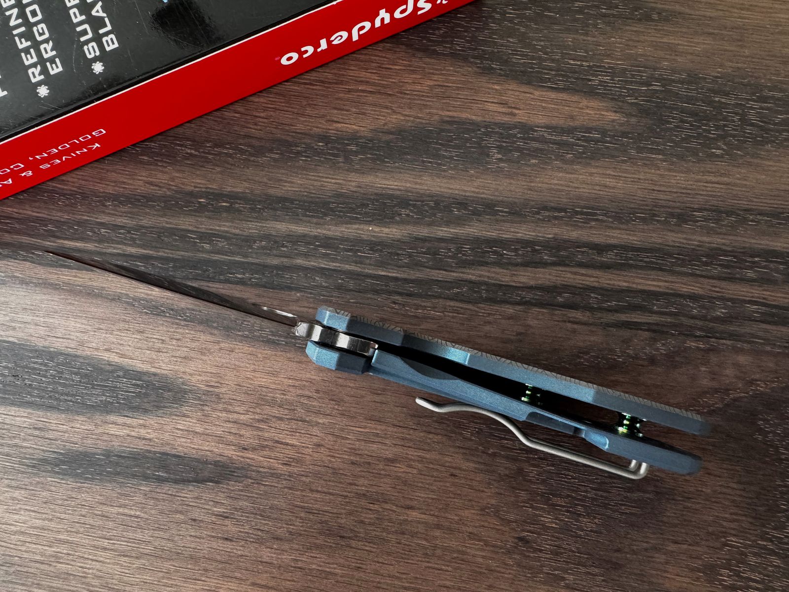 Spyderco Techno 2 EDC Modern Seigaiha Motiv (Exklusiv) Blau