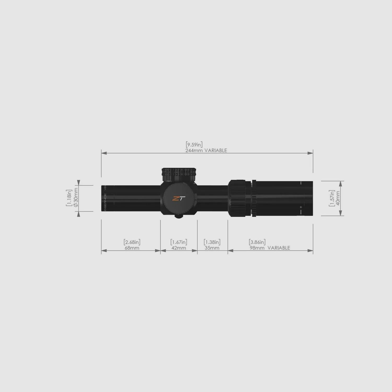 Zero Tech VENGENCE 1-6x24 SFP MOA richtkijker, afbeelding 4 van 4