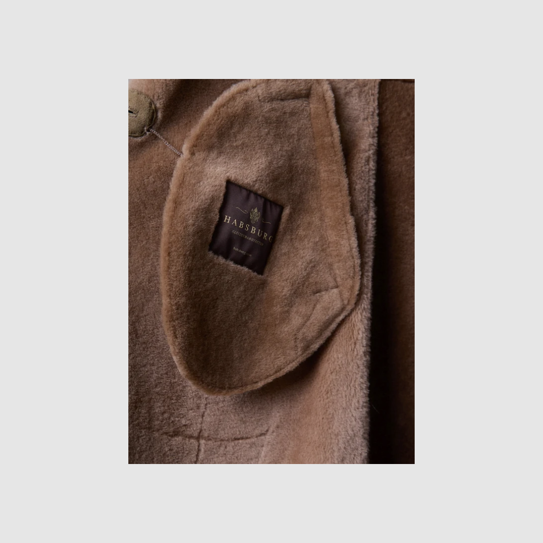 Habsburg cappotto in pelle di agnello Halbturn in oliva, immagine 5 di 5