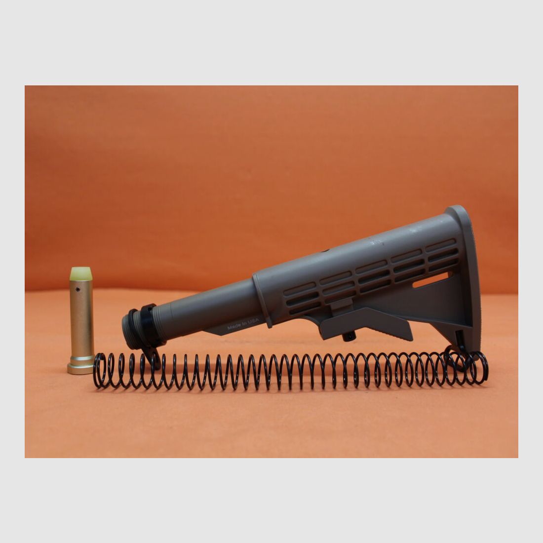 UTG - Leapers AR-15: Buttstock Assembly UTG Carbine Stock 6-Pos. MILSPEC FDE Flat Dark Earth (RBU6DM)/ Sliding Stock