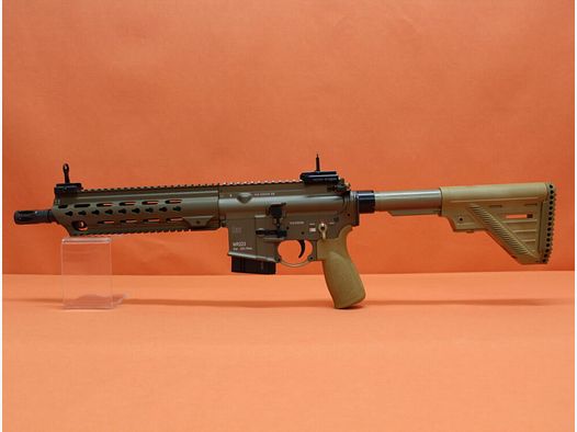 Heckler&Koch Ha.Büchse .223Rem Heckler&Koch/H&K MR223 A3 11" Lauf RAL8000 HKey, Gas-Piston-System AR-15/HK416