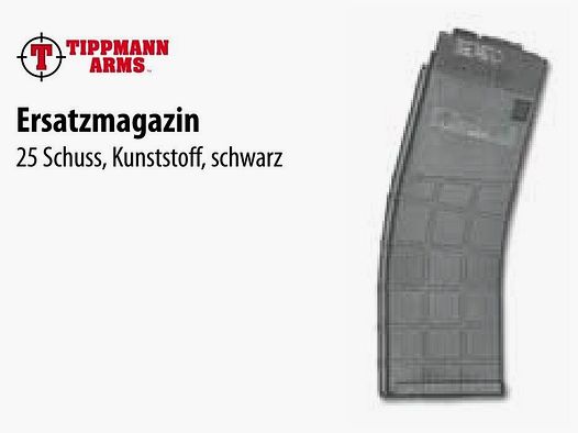 Revista de repuesto Tippman Arms de 25 disparos para carabina semiautomática Tippman Arms (TIPPMANN-ARMS-MAGAZIN-25RD)