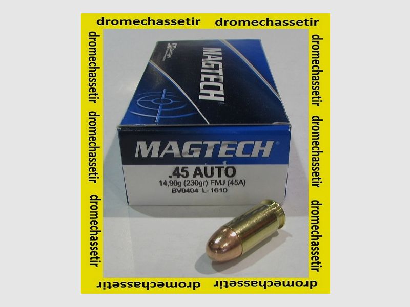 Box mit 50 Patronen Magtech, 45 ACP, 230 FMJ RN