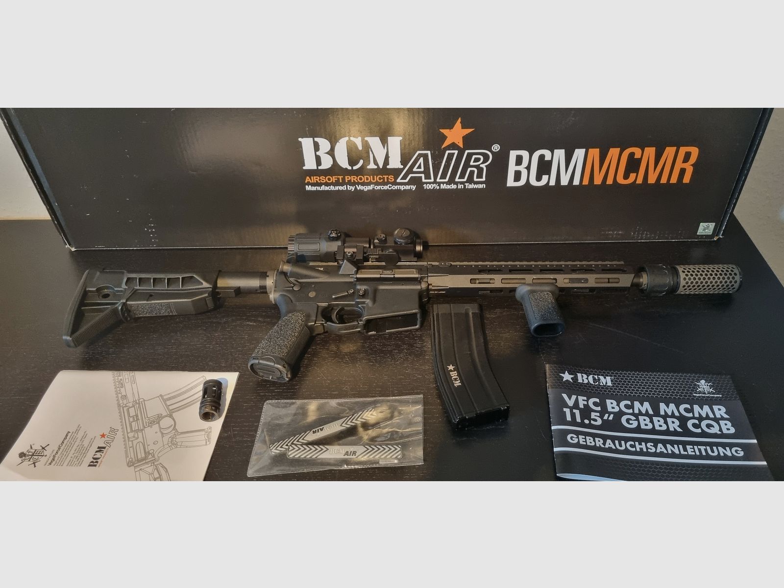 VFC BCM MCMR GBBR – Używany, z akcesoriami (Reddot, Magnifier, uchwyt, tłumik, NPAS)