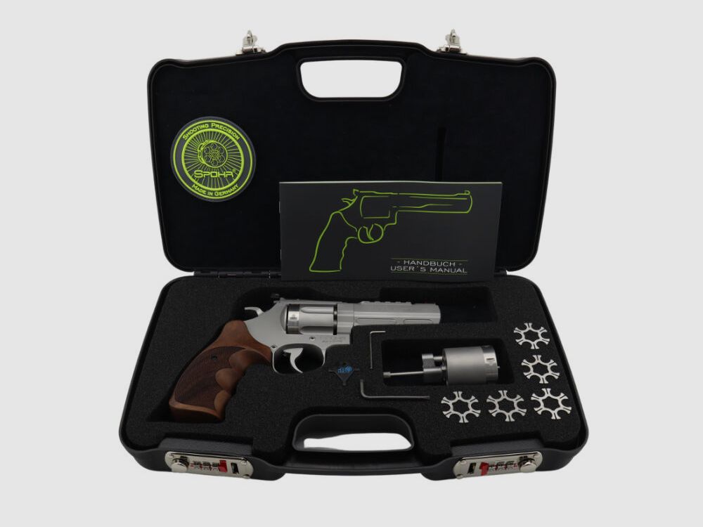 Spohr 284 Carry Acero inoxidable revólver de 4 pulgadas con tambor intercambiable