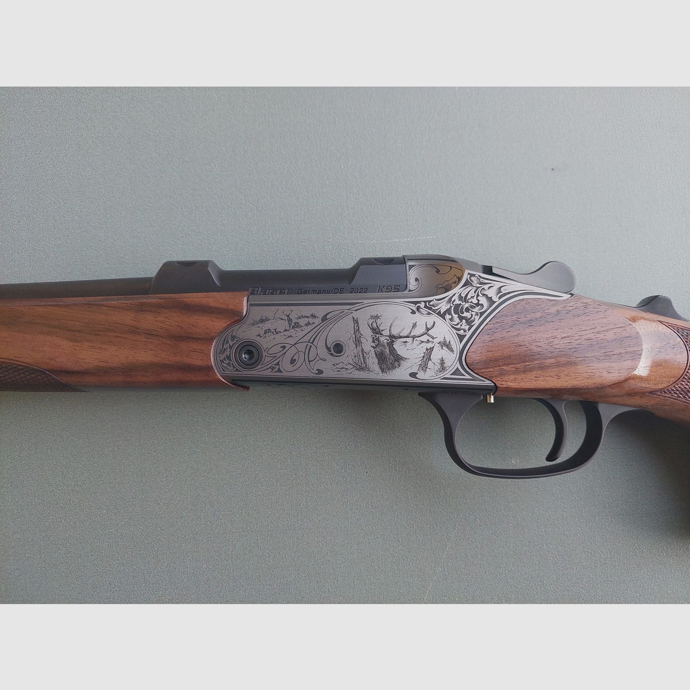 Blaser K 95 Luxus Kipplaufbüchse Hirsch-/Gamsgravur, Bild 4 von 5