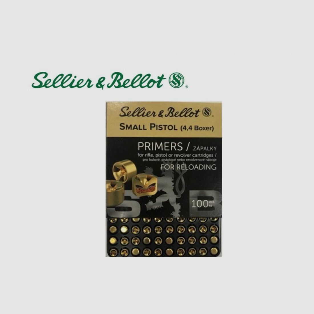 SELLIER & BELLOT Zündhütchen SMALL PISTOL Packung mit 100 Stück