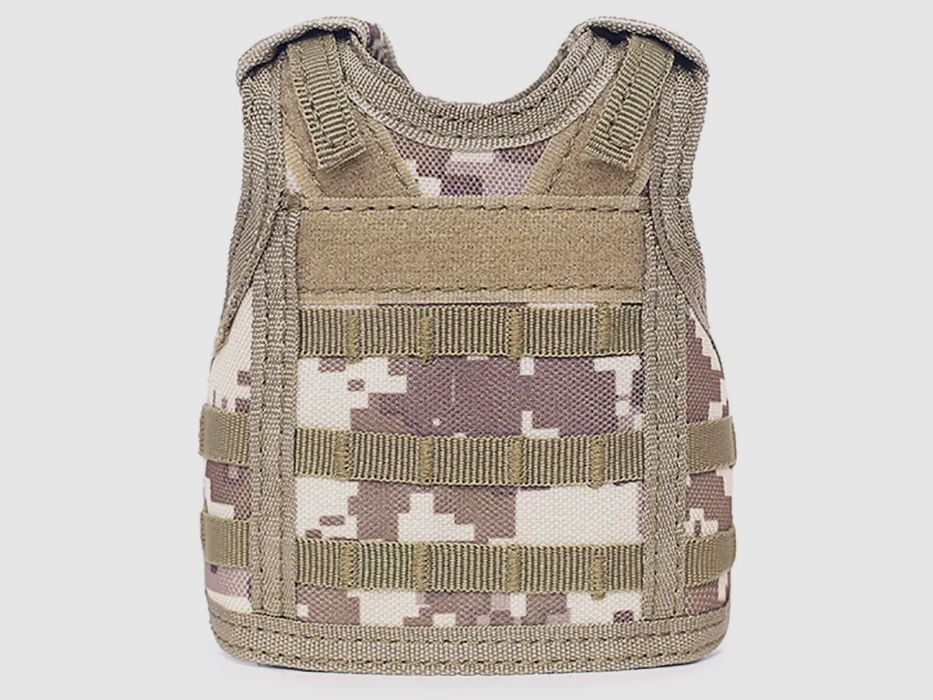 Mini Schutzweste für Bierflasche / Weinflasche / Thermosflasche - Digital-Desert