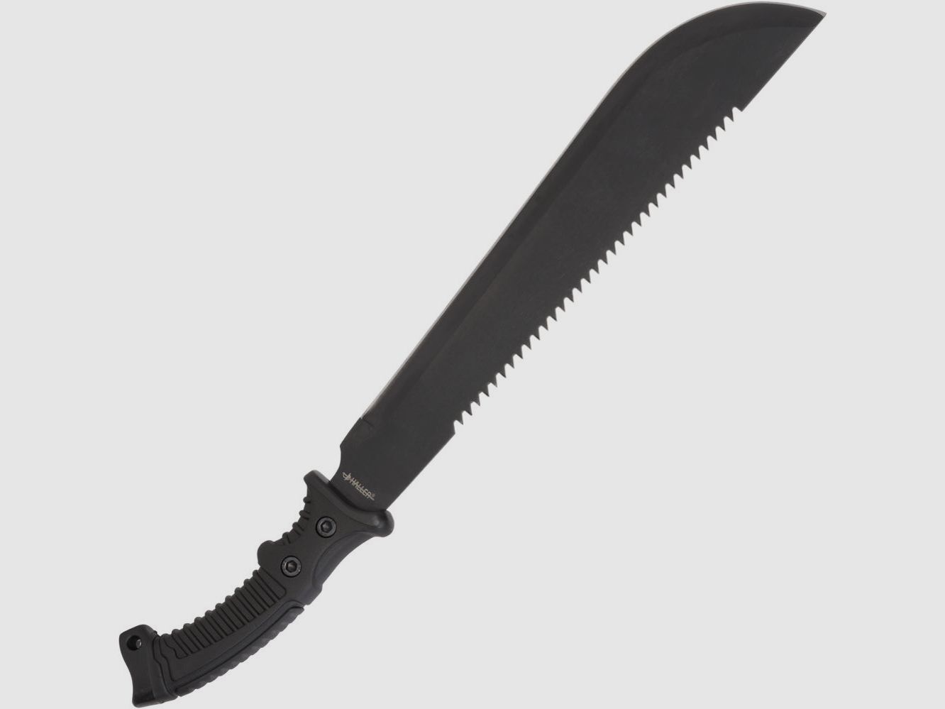 Machete with rubberized handle