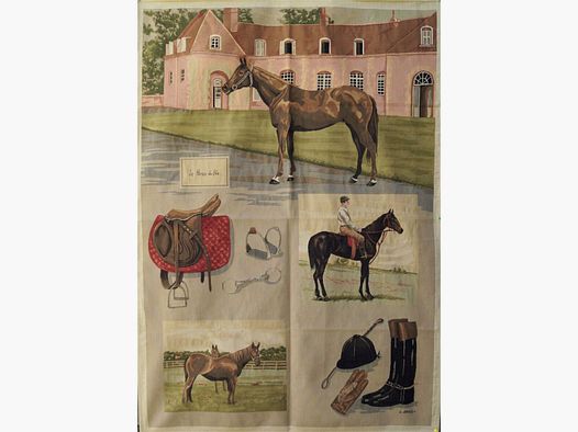 Lovergreen tablecloth design travel blanket small horse motif