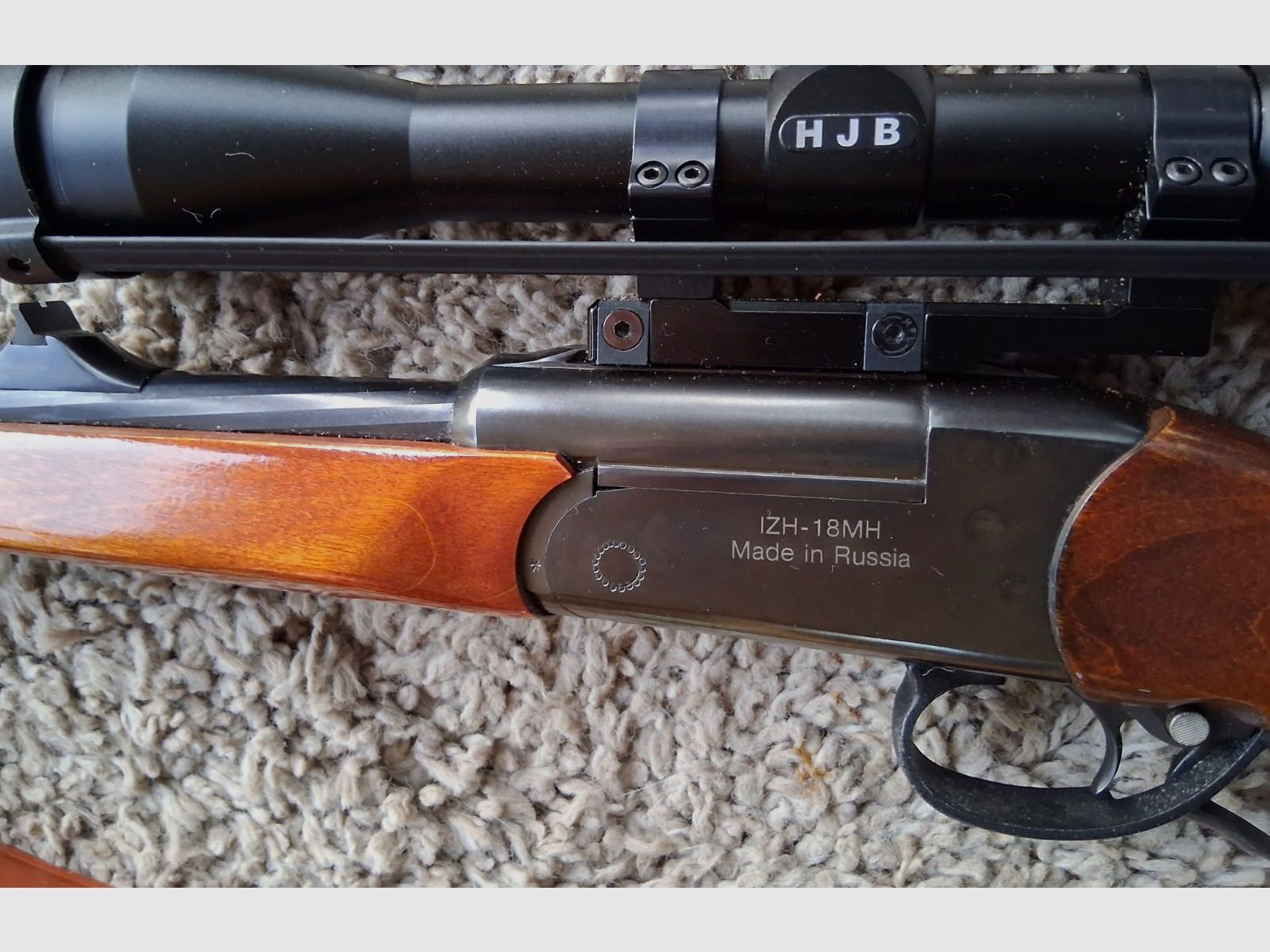 Langwaffe Baikal Kipplaufbüchse 222 Rem. mit Zielfernrohr 3-9x40
