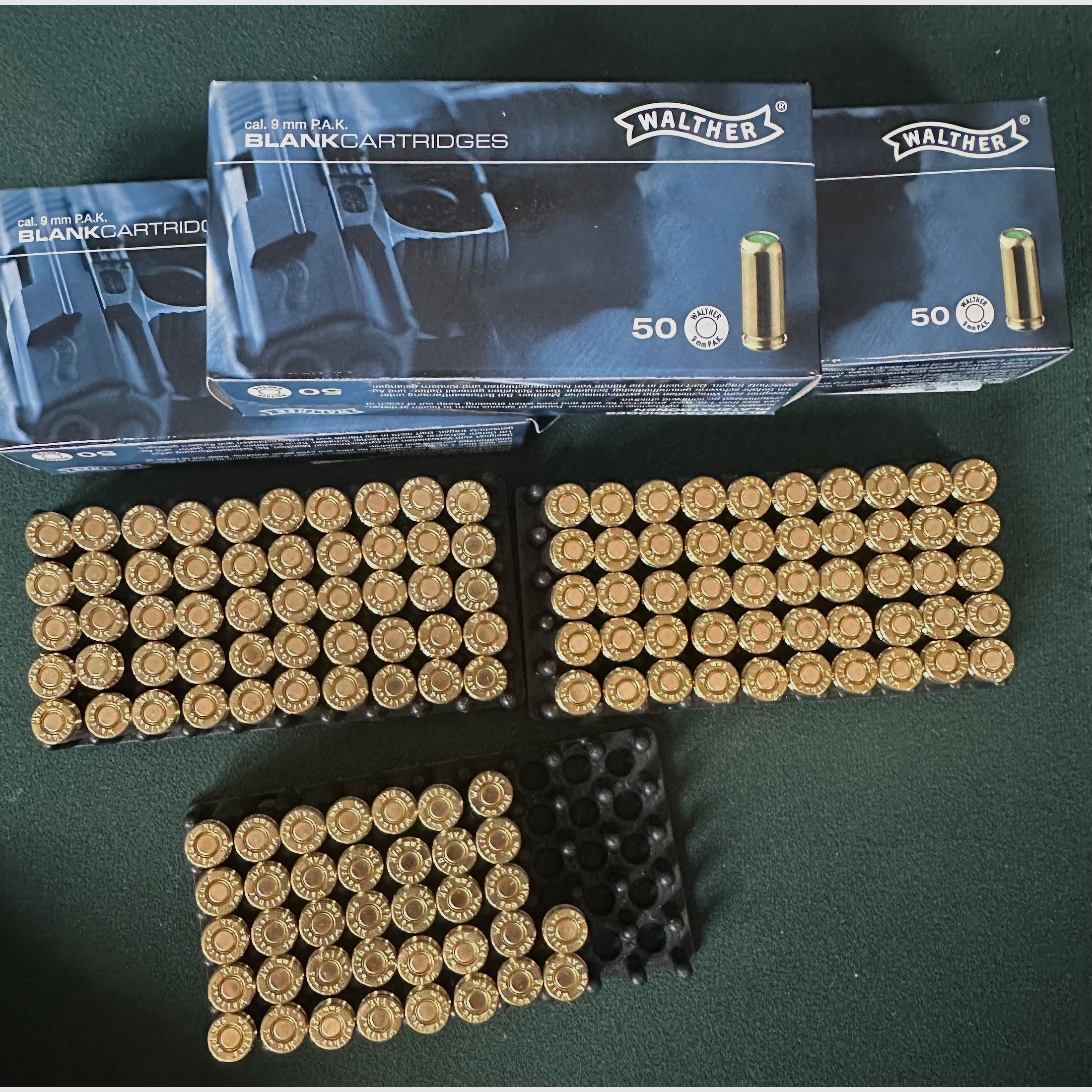 Walther blank cartridges 9mm P.A.K. 137ST