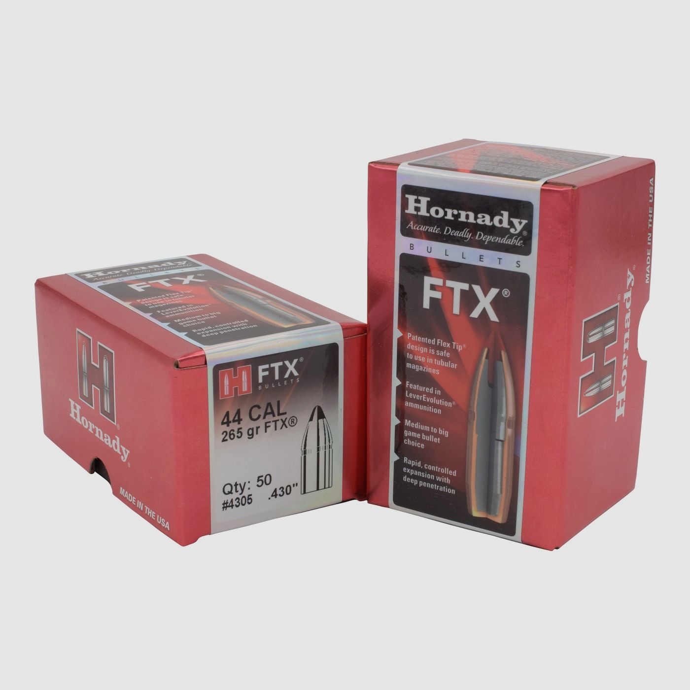 Hornady FTX BULLETS .44/.430 265GR – 50 Stk.