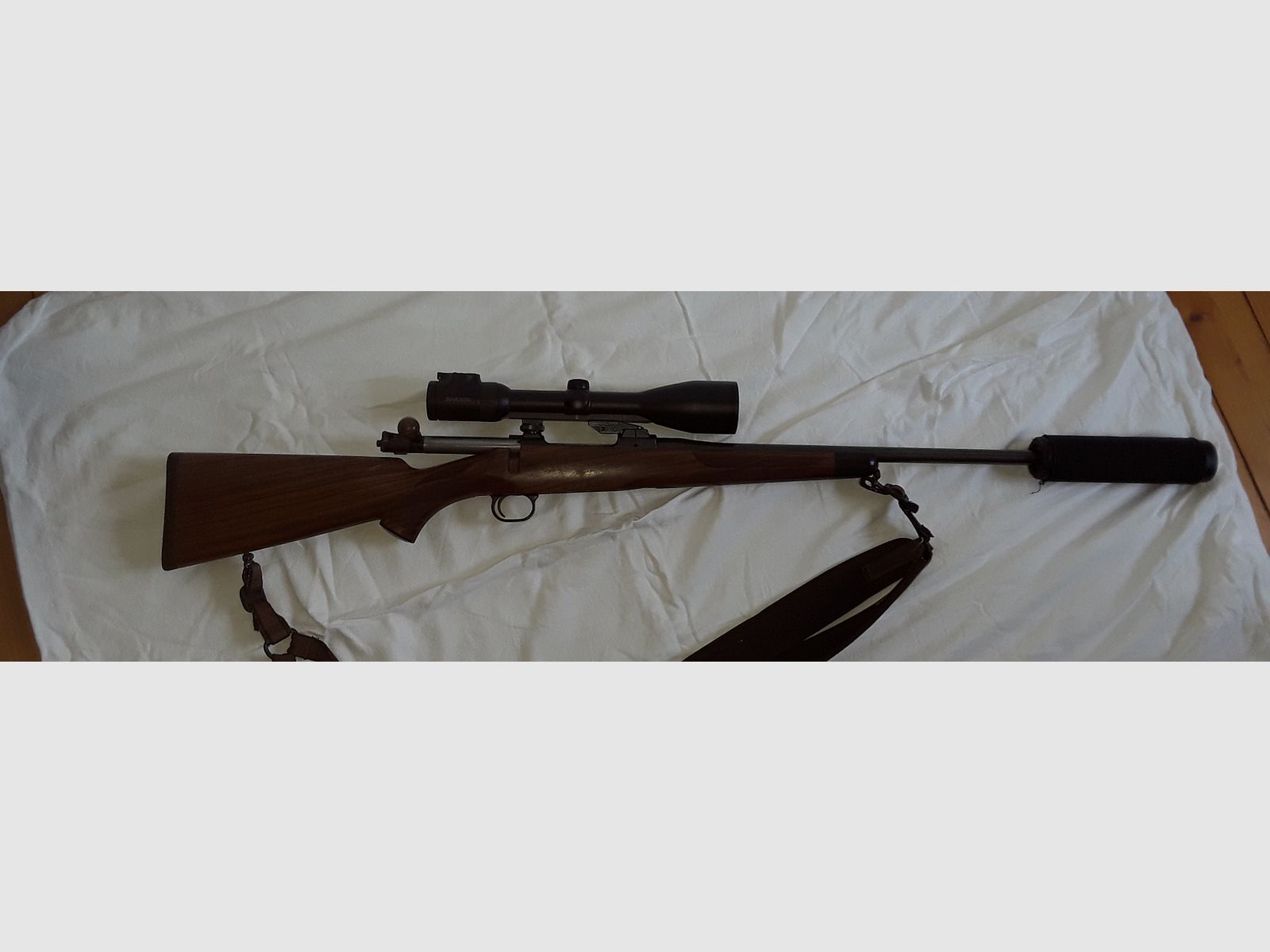 Mauser M 12 caliber .308 win, silencer, Swarovski hunting scope, Zeiss driven hunt scope