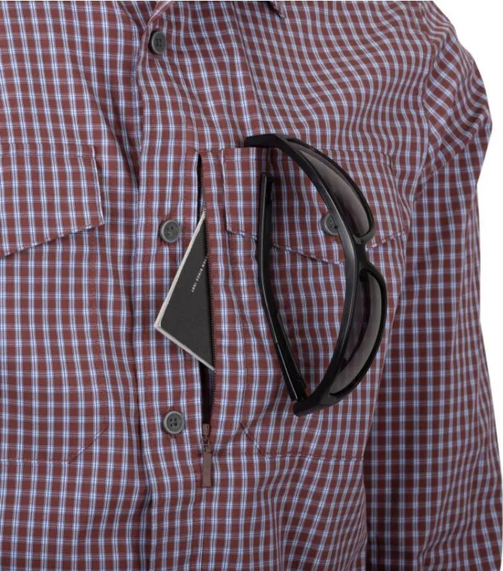 Helikon-Tex – Men's long-sleeved checkered shirt Covert Concealed Carry – Scarlet Flame Checkered, image 4 of 10