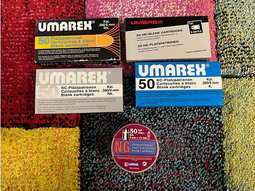 9mm RK cartuchos de fogueo Umarex - pirotecnia Silberhütte PTS - coleccionista