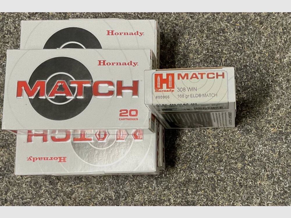 Hornady Match 308 Win 168 grain ELD MATCH
