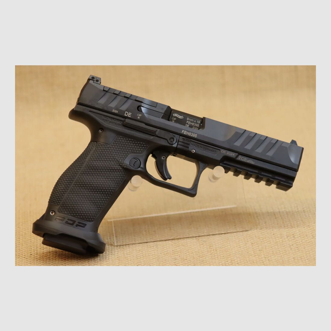 Walther Pistole PDP Full Size V2 – 5" OR, 20 Schuss 9mmLuger, mit 2 x 20 Schuss Magazin u. Magazintrichter