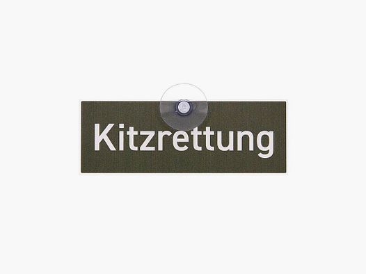 Wilde Hilde Autoschild mit Saugnapf - "Kitzrettung"