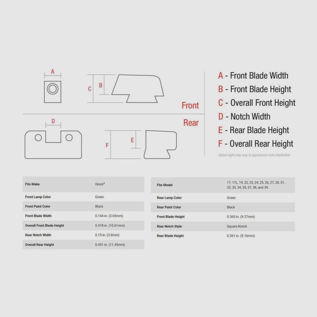 Trijicon N-Sight B&T Green/Green Glock Supp