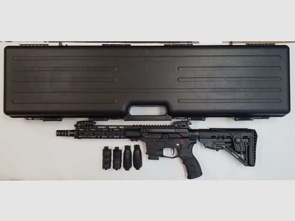 GWMH AG Selbstladebüchse GWMH SPC-HUNTER A5 10" (SWISS PISTOL CARBINE) BLACK Kal.9x19 AR15 Glock Magazi