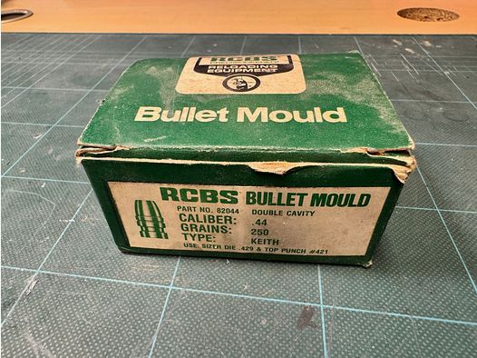Dual Giesskokille RCBS Bullet Mould caliber 44 Mag 250gr. + Bullet Sizer die 429
