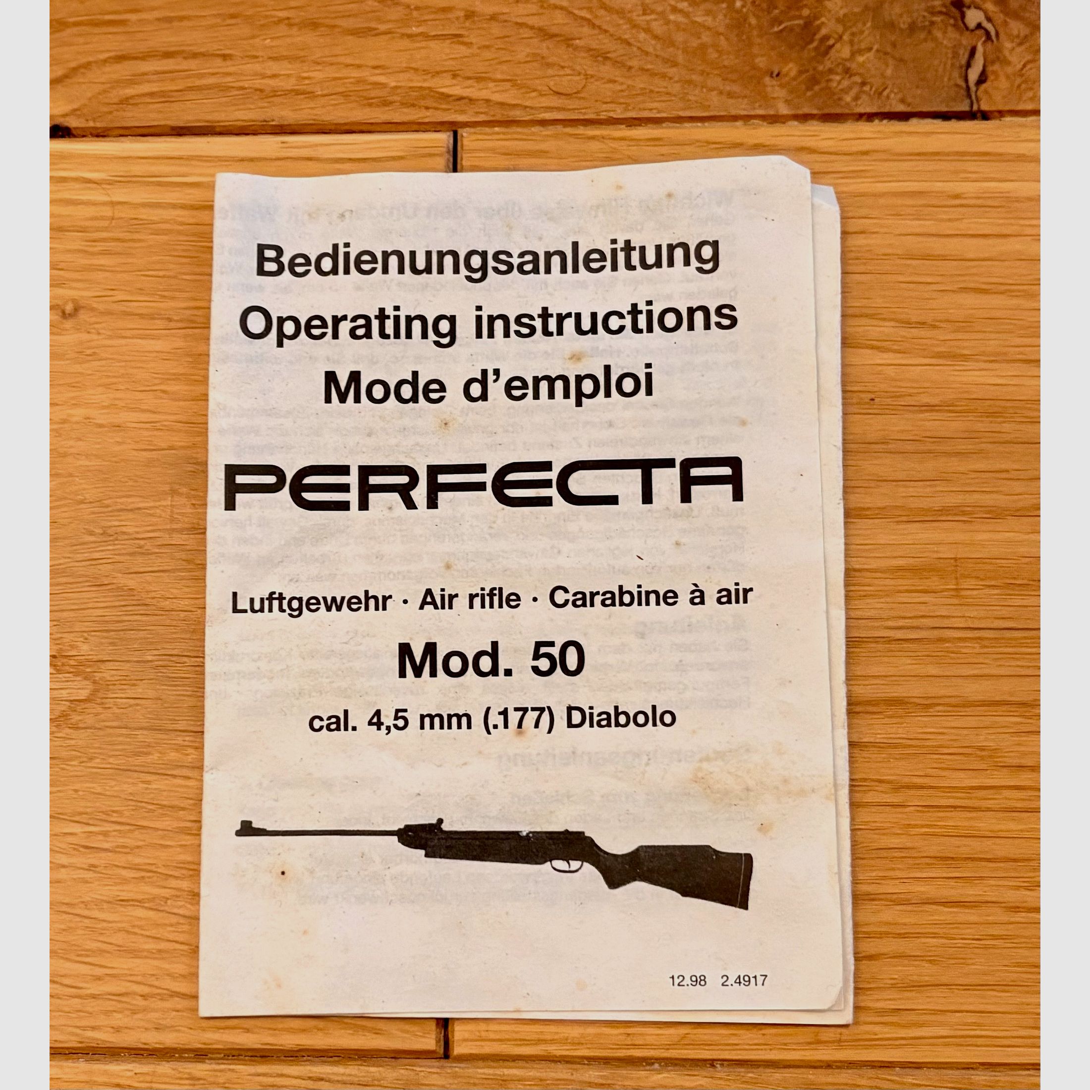PERFECTA Air Rifle Mod. 50