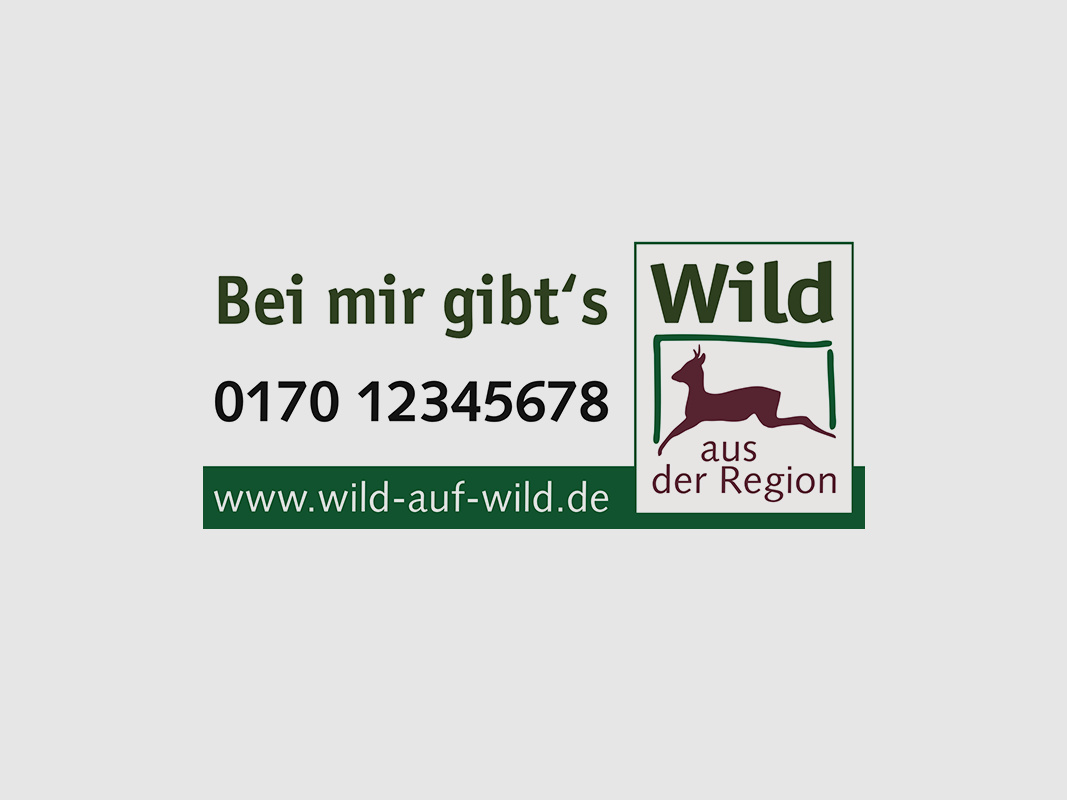 Auto-Magnettafel-Set "Bei mir gibt's Wild"