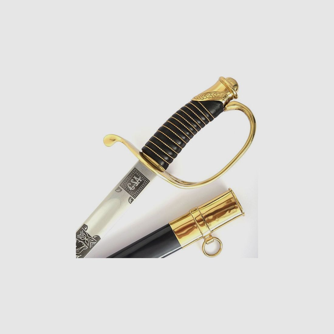 C.S.A. officer's cavalry sabers with scabbard for collectors and enthusiasts