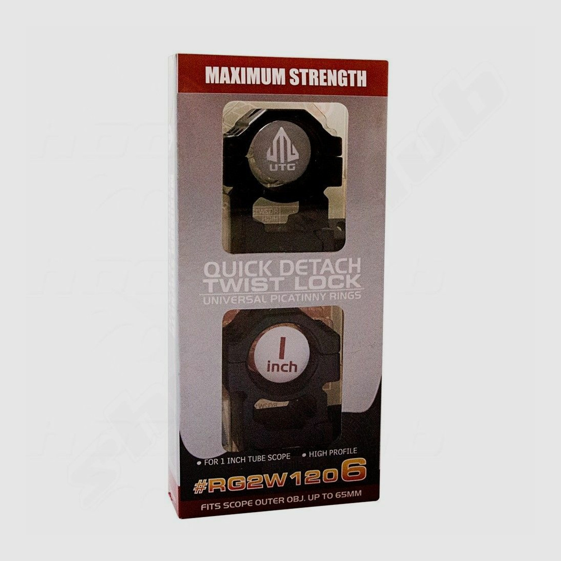 UTG Montageringe hoch 1 Zoll für 22mm - 25mm