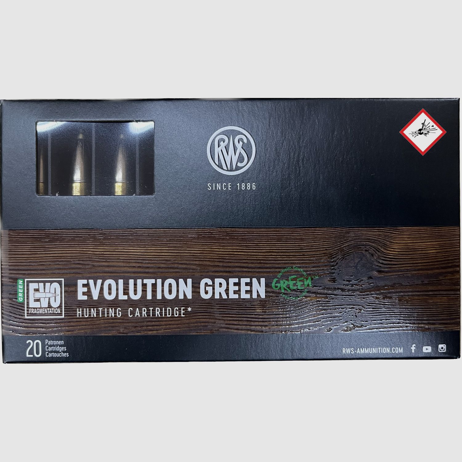 RWS EVO GREEN cartucho de caza cal. .308 Win 139grs