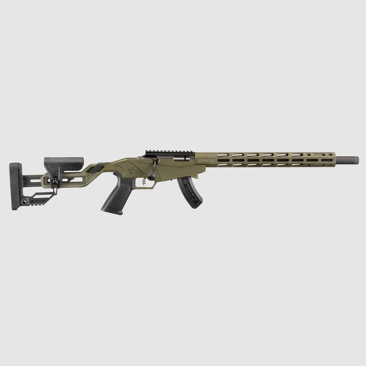 RUGER PRECISION RIMFIRE .22 LR 18"/46CM 1/2"-28 OD VERT CERAKOTE