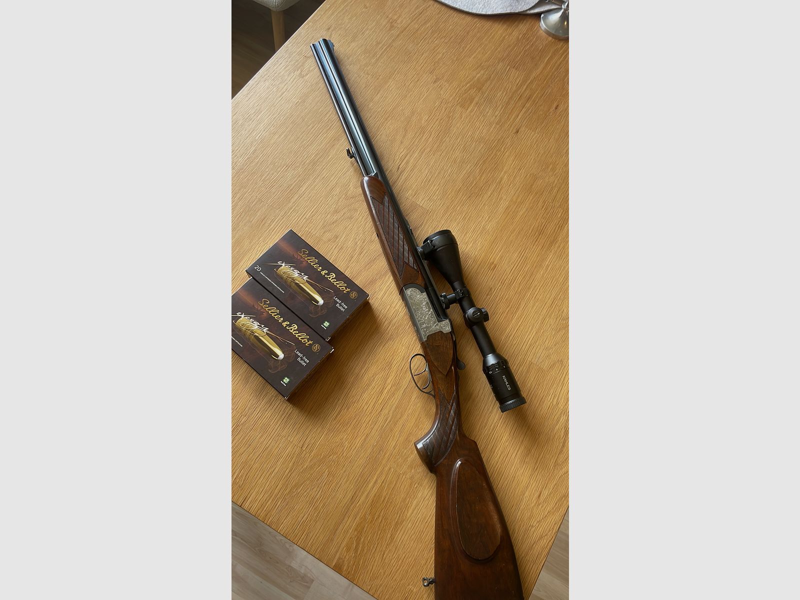 Bockbüchsflinte Antonio Zoli  7x65r  12/70  met Kahles Helia met LP