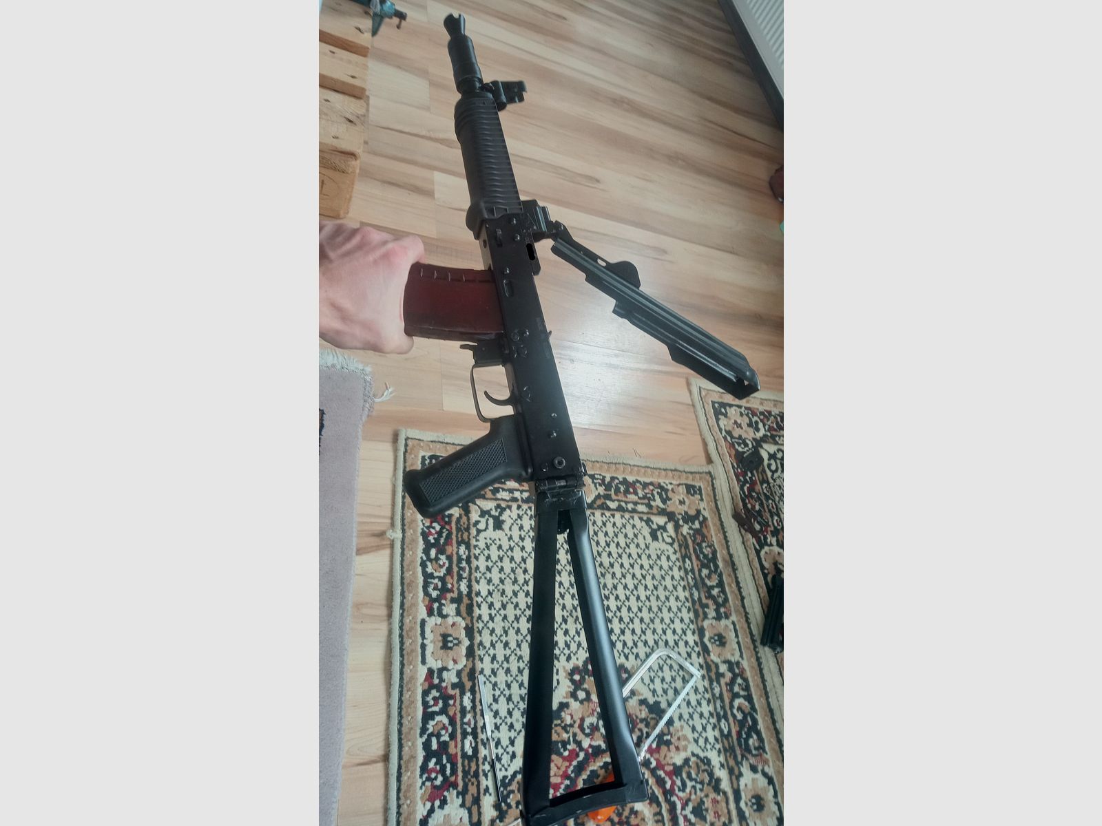 Vollstahl Co2 Yunker AKS-74u Deko von MWM Gillmann mit echten Teilen wahlweise mit Plum   // AKSU Krinkov / russ-guns-de / 4,5mm BB