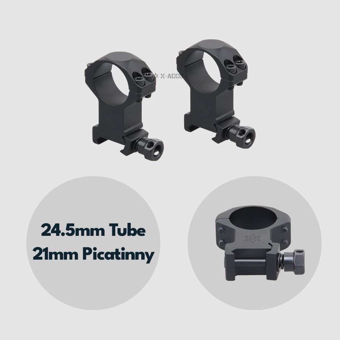 Vector Optics XASR-2503 X-Accu Montaggio per Tubo da 25,4mm, 21mm Picatinny, h=35mm